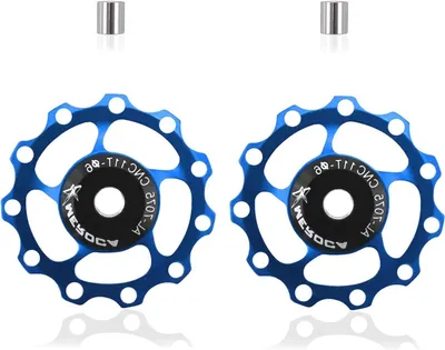 Productafbeelding van Fiets Derailleur Wieltjes - Versnelling Pulleys - Fiets Onderhoud - Keramische Lagers - 11T - Blauw