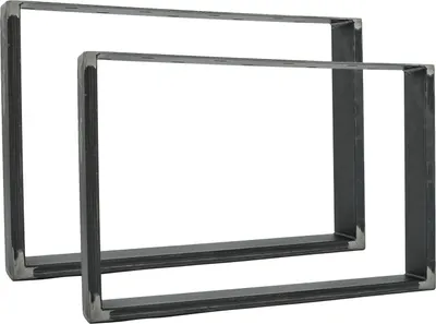 Produktbild von Natural Goods Berlin Möbelkufen RECHTECK, Tischkufen, Tischbeine, Tischgestell, Esstisch, Bank, Couchtisch, Industrial, B60xH40 cm, 2 Stück
