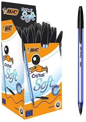 Produktbild von Famanu Kugelschreiber Set 50 Stück in Schwarz - 0,45 mm Strichbreite