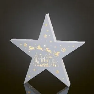 Immagine prodotto di Stella LED con Babbo Natale e la slitta