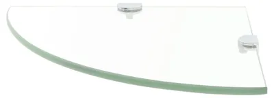 Produktbild von vidaXL Eckregale 2 Stk. mit Verchromten Halterungen Glas Transparent