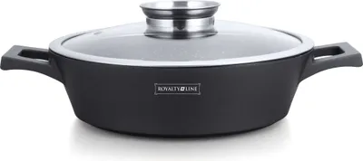 Obrázek produktu pro Mramorovaný hrnec s poklicí 36 cm, 7,9 l Royalty Line RL-MR36ML, nepřilnavý povrch, vhodný pro vaření bez oleje