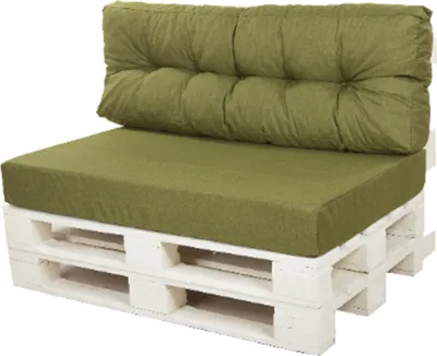 Produktbild von Palettenkissen Set 120x60 Sitz und 120x40 Grün Kissen | Kissen | palettenkissen set outdoor