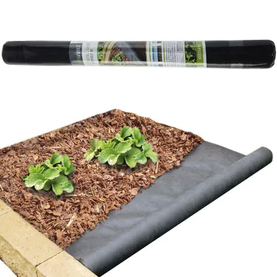 Produktbild von ProGarden Gartenvlies Unkrautvlies Unkrautfolie 150x800 cm schwarz stark wasserdurchlässig