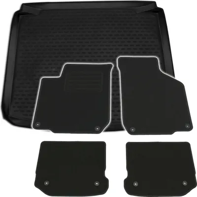 Produktbild von Gummi-Kofferraumwanne + Fußmatten Set für VW Golf 4, Bj. 6/2001-5/2003