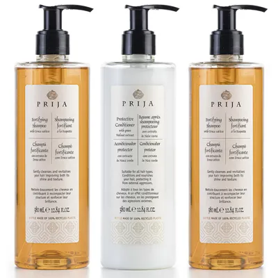 Produktbild von PRIJA Kosmetik Set: 2x Rucola  Shampoo + Schutzhaarspülung 3x380ml