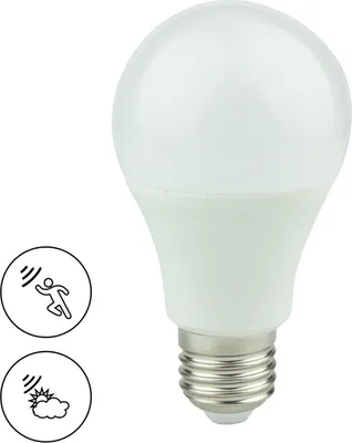 Obrázek produktu pro Žárovka s pohybovým a soumračným senzorem LED 9W E27 teplá Eko-light EK8046