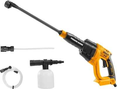 Immagine prodotto di Idropulitrice senza fili – Idropulitrice a batteria – Pistola a spruzzo – Pressione di 24,8 bar – Tubo flessibile da 6 metri