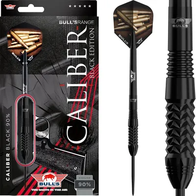 Zdjęcie produktu dla Rzutka Bulls Caliber Black 90% Tungsten Steeldarts 22 g