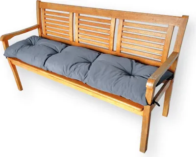 Produktbild von 4L Textil Sitzkissen UV-beständig Palettenkissen Outdoor Kissen Sitzauflage Rückenkissen Bankauflage Polsterauflage wetterfest (150x40 cm, Dunkelgrau)