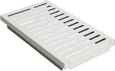Produktbild von Bankauflage Palatino Stahl pulverbeschichtet 69 x 40 cm RAL 9006 weißaluminium