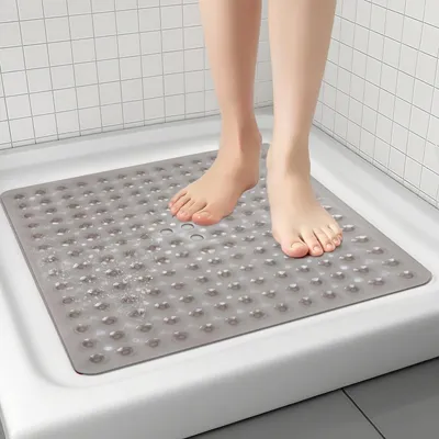 Immagine prodotto di Tappetino da doccia Cozary, antiscivolo, 53 x 53 cm, tappetino antiscivolo per vasca da bagno e doccia