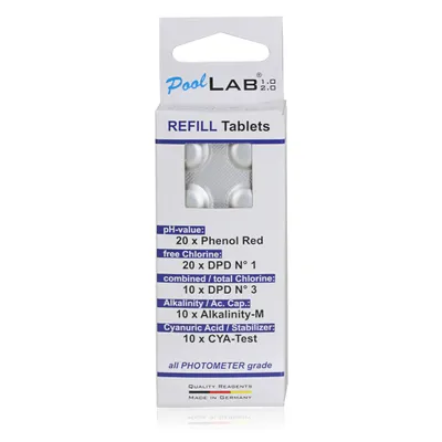 Produktbild von Nachfülltabletten für elektronischer Poolwassertester PoolLab 9 in 1