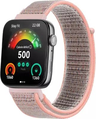 Produktbild von Strap-it Nylonarmband mit Klettverschluss – passend für Huawei Watch Fit 3 (Rosa)