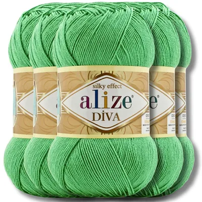 Obrázok produktu pre Alize 5x 100 g vlna Diva, jednofarebná, na háčkovanie a pletenie (778)