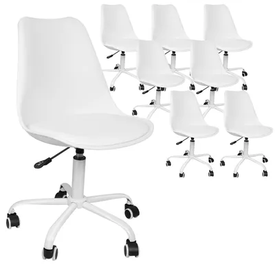 Produktbild von 8er set Bürostuhl Homeoffice Stuhl Drehstuhl Schreibtischstuhl Weiß