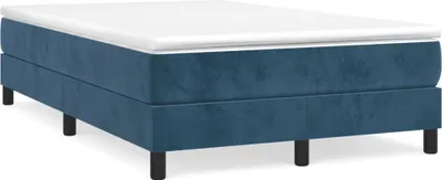 Produktbild von vidaXL Boxspringbett mit Matratze Dunkelblau 120x190 cm Samt