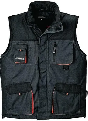 Produktbild von Terrax Weste Größe XXL gefüttert dunklegrau / schwarz / orange 65% Polyester / 35% Baumwolle - 4300 FB6310