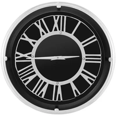 Image de Horloge murale design, avec cadre argenté