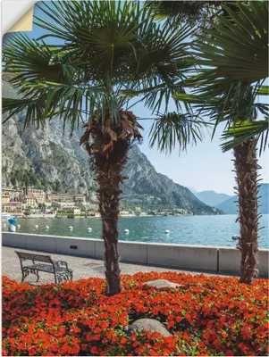 Produktbild von ARTland Wandbild, selbstklebend Gardasee Limone sul Größe: 90x120 cm