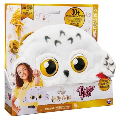 Zdjęcie produktu dla Wizarding World WWO INA Hedwig Purse Pets GML, Chłopak, dziewczyna, Torebka, Zamek błyskawiczny, Wietnam, Czarny, Biały, Obraz