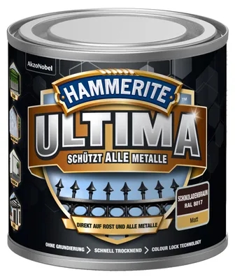 Produktbild von Hammerite Metall-Schutzlack ULTIMA Matt 250ml | Schokoladenbraun RAL8017