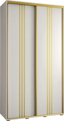 Produktbild von MEBLE KRYSPOL Davos 6 Schrank, zwei Türen - 235,2x130x45 cm - Weiß Weiß Gold