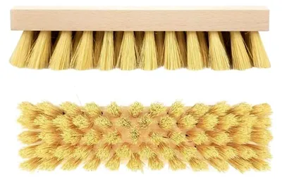 Produktbild von 2er Set Scheuerbürsten – Wurzelbürsten aus Holz mit Naturborsten