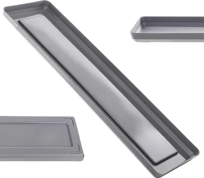 Image de KADAX Support pour pots de fleurs 50 cm, plateau rectangulaire, anthracite, plastique
