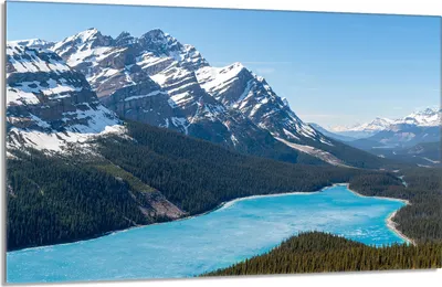Image de Plaque de recouvrement pour cuisinière 80x52cm en 1 partie Couverture de plaque vitrocéramique Protection anti-éclaboussures, Montagnes Paysage