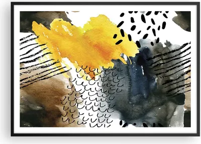 Produktbild von Gerahmtes Poster - Schwarzer Rahmen - Abstraktion Muster Flecken - 100x70 cm - Wand Bild - Wanddeko - Wandbilder - Wandposter - Bilderrahmen - Bilder - Kunstdruck - Wandbild - P2BAA100x70-4282