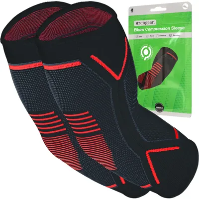 Produktbild von Tennisellenbogenband 2 Stück, Kompressionsstrumpf Golferellenbogen, Verstellbar, Schmerztherapie