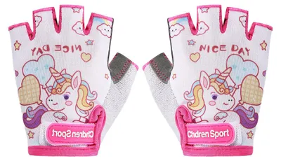 Produktbild von Kinder-Halbfingerhandschuhe, atmungsaktive fingerlose Fahrradhandschuhe