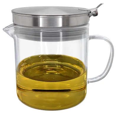 Productafbeelding van Nerthus FIH 938 glazen vetkan met filter, 500 ml, geschikt voor olie, vlees en gebruik in de keuken, herbruikbaar