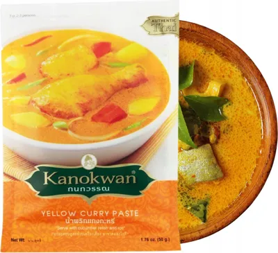 Image de Pâte de curry jaune Kanokwan 50 g