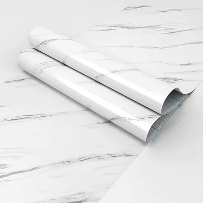 Zdjęcie produktu dla Tapeta samoprzylepna marmur biały winylowa naklejka na ścianę 60X300CM