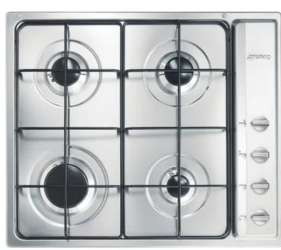 Obrázok produktu pre Smeg S64S, Nerezová oceľ, Vstavaný, 60 cm, Plynový, Nerezová oceľ, 4 zone(s)