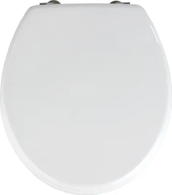 Image de WENKO SIÈGE WC PRIMA blanc Couvercle WC Lunettes MDF Salle de bains Réservoirs de chasse invités