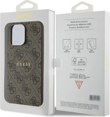 Produktbild von GUESS 3666339226480, Cover, Apple, Apple iPhone 15 Pro, 15,5 cm (6.1"), Braun