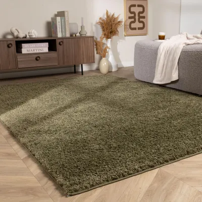 Image de Volero - Tapis à poils longs – Wish Vert - 80x150cm