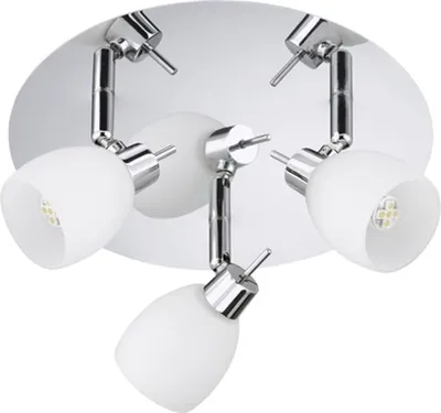 Produktbild von 3-flammige LED Deckenlampe Chrom & Glas