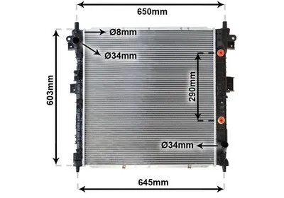 Produktbild von VAN WEZEL 81002105 Kühler Wasserkühler Motorkühler für SSANGYONG Kyron SUV