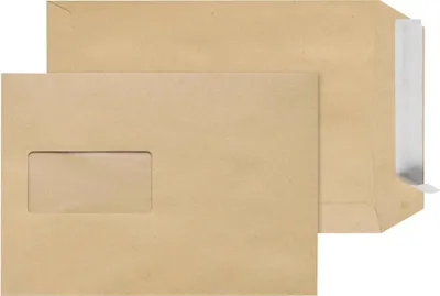 Produktbild von STEINMETZ Versandtaschen DIN C5 mit Fenster braun 500 St.