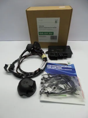 Zdjęcie produktu dla Zestaw elektryczny do haka holowniczego, 13-pinowy, 6V6055202, przeznaczony do modelu SKODA Fabia III