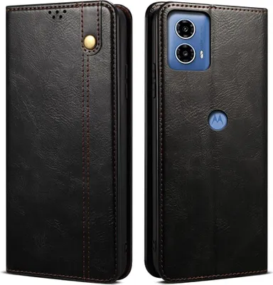 Produktbild von Motorola Moto G04(s) / G24 (Power) / E14 Hülle - Coverup Premium Classic Klapphülle - Schwarz