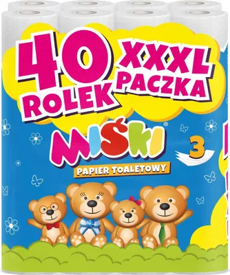 Obrázok produktu pre Toaletný papier 40R Bears 3W - 40 roliek