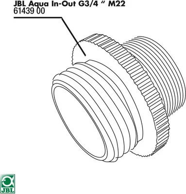 Produktbild von JBL Ersatzteil Metall Adapter G3/4 M28/M22 für Aqua In-Out
