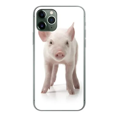Produktbild von MuchoWow® Handyhülle Schutzhülle Hülle für iPhone 11 Pro Schwein - Tiere - Weiß Silikon Softcase Handy Hülle - Handy