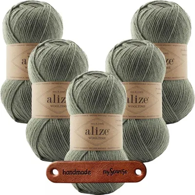 Produktbild von 5 x ALIZE WOOLTIME 274 Artichoke mit Label