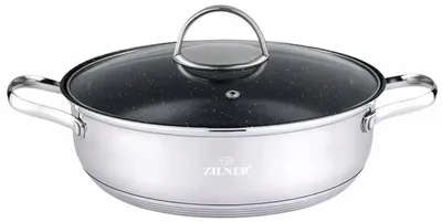Image de Faitout bas Zilner en acier inoxydable 4.5L 26cm Argenté